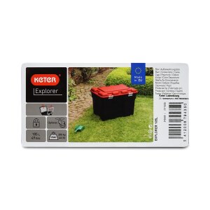 Keter Explorer Aufbewahrungsbox 185 L rot-schwarz