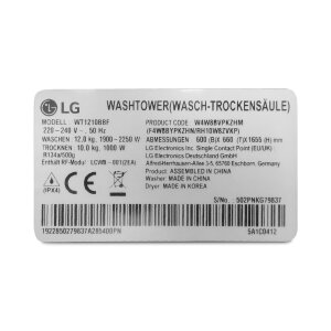 LG WT1210BBF WashTower Waschmaschine + Trockner