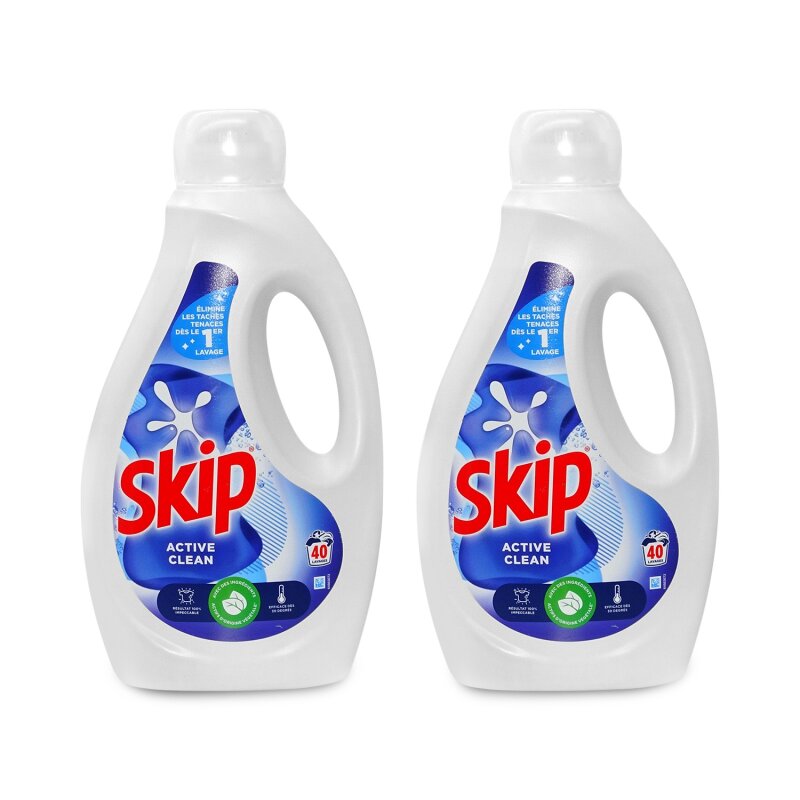 Skip Active Clean Flüssigwaschmittel - 2x40 Waschgänge