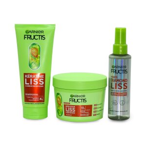 Garnier Fructis Keratin Liss Set - Glättungsshampoo,...