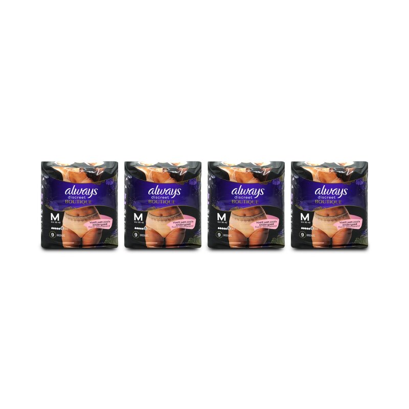 Always Discreet Boutique 36 Inkontinenzhöschen für Frauen, Plus 6 Tropfen, Unterwäsche Größe M