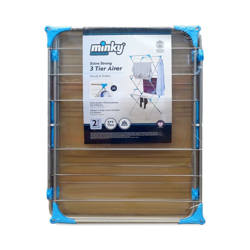 Minky 3 Stufen Plus ausklappbarer Wäscheständer