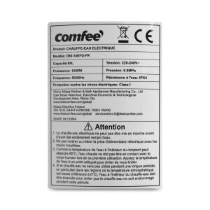 Comfee D80-15EFG Elektrischer Warmwasserbereiter 80L