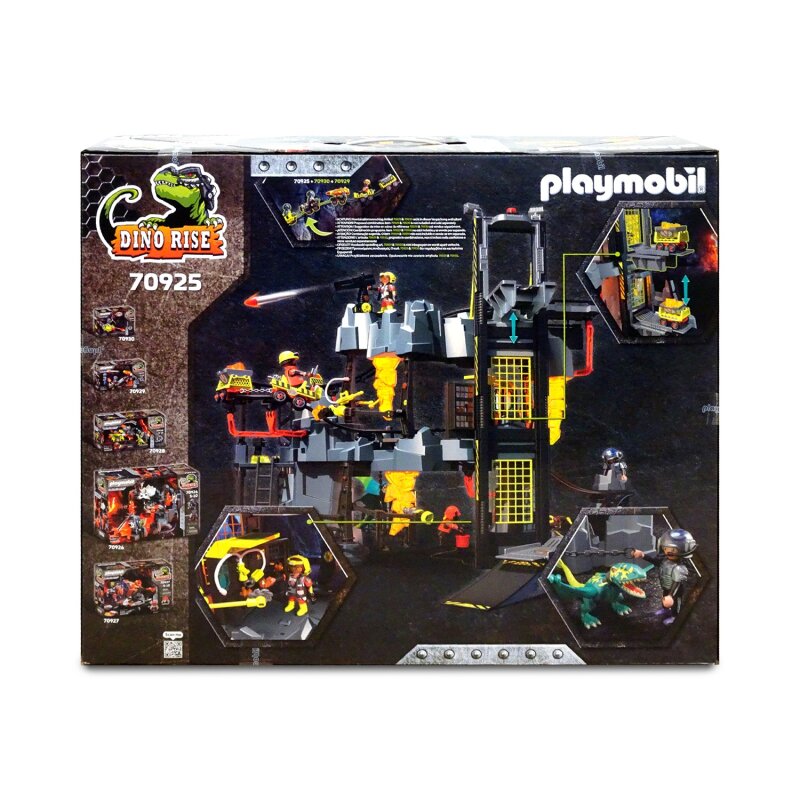 Playmobil 70925 Dino Mine - Dino Rise - Minenbahn mit Fahrzeugen und Fallen