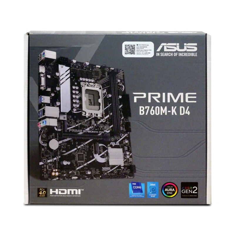 Asus Prime B760M-K D4 LGA1700 microATX Mainboard