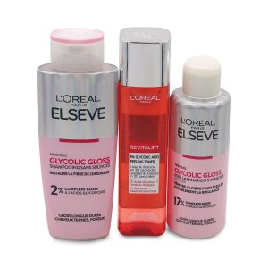 LOréal Routine Gesichtspflege und Haarpflege...