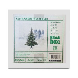 Black Box Trees Celtis Künstlicher Weihnachtsbaum mit LED 155cm Grün mit Frostoptik