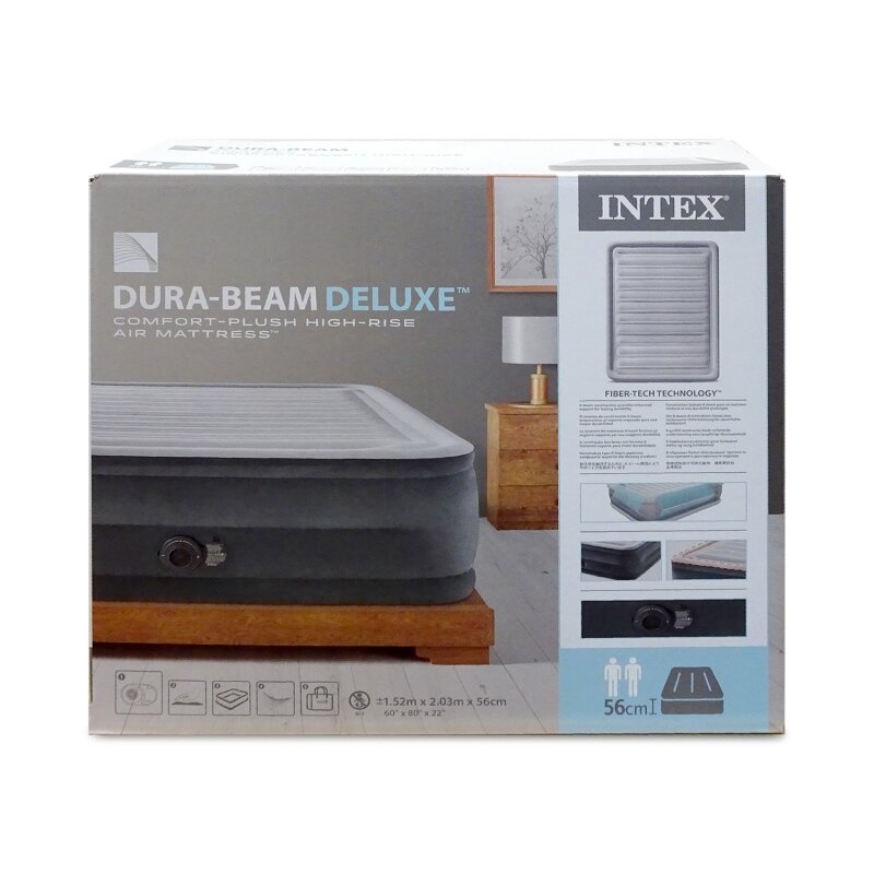 Intex Dura-Beam Deluxe Series Comfort-Plush High-Rise Queen Luftbett 203x152x56cm