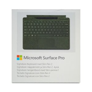 Microsoft Surface Pro Signature Keyboard mit Slim Pen (für Surface Pro 8, 9, X) Forest, spanisch